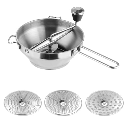 Vocdikficy MáQuina para Hacer Puré, Machacador de Patatas, Herramienta de Acero para Moler Frutas y Verduras, Prensado para Puré de Calabaza, Molinillo de Alimentos