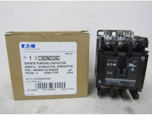 Cutler Hammer C25DND330C 460V 30A 3Pole Contactor