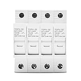 Portafusibles 4P 1100 V CC, 10 x 38 mm, protector solar fotovoltaico de alto voltaje TOPV-32, 1 unidad