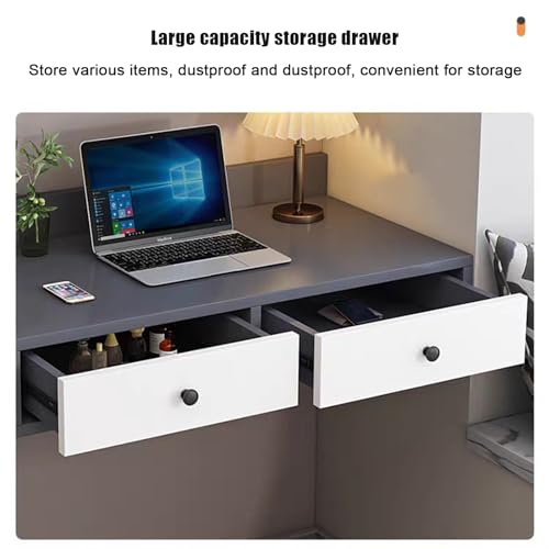 Bureau pliable mural avec tiroir pour petits espaces
