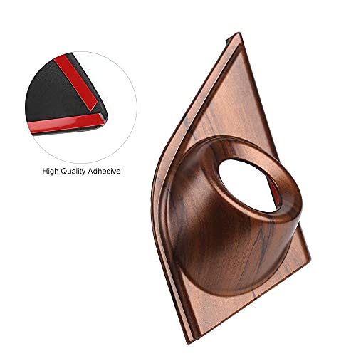 Thenice For Crv A-Pillar Speaker Rings Peach Wood Grain Front Door Horn Loudspeaker Decorations Circle Trims For Honda Cr-V Lx Ex Ex-L Touring 2017 2018 2019 2020 2021 2022 #TOP5
