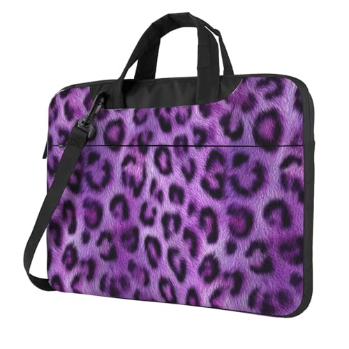 Housse ordinateur 15.6 pouces léopard violet protège des rayures et chocs