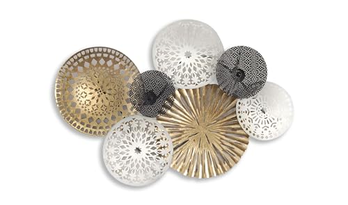 ADM - 'Composizione orientale' - Quadro in metallo, scultura da parete, realizzato totalmente a mano con tecniche artigianali - Oro - H50 cm