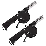 Einfach zu Bedienen: Kurbeln Sie einfach den Griff an und die interne Turbine bläst die Luft aus. Beschleunigen Sie den Fortschritt beim Grillen und sparen Sie Zeit für die Verwendung von Holzkohle, um ein Feuer zu machen.