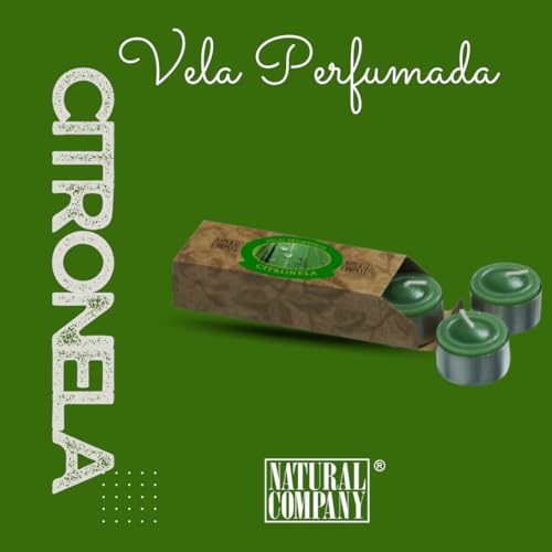 Vela Aromática Perfumada Emb. 3 Unids - Citronela Repelente com Óleo Essencial - Natural Company