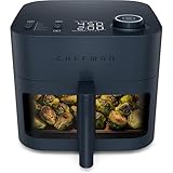 Chefman Crispinator Air Fryer 7-in-1 with 8 Qt Capacity, 450°F Max Temp & TurboFry Pro Technology for Fast, Even Results, Bake, Broil, Dehydrate, Viewing Window, Nonstick Ceramic-Coated Basket