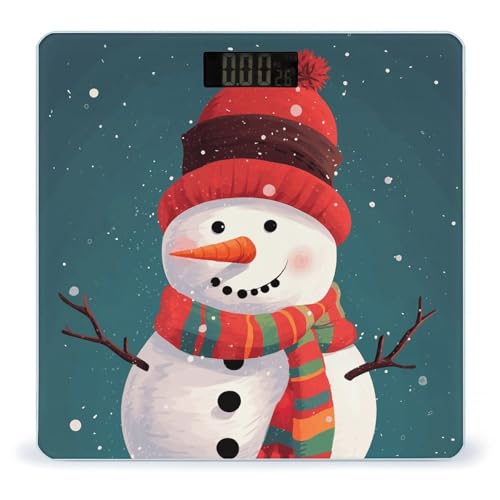 Báscula Digital de Baño Xmas Snowman Precisa con Plataforma Amplia miniatura 1
