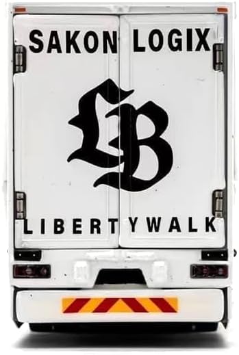Diecast Collectible Model Car Compatible with GCD 1:64 Liberty Walk LB-Trucks Mitsubishi Fuso Super Great Transporter Sakon Logix Die-Cast White KS-073-301