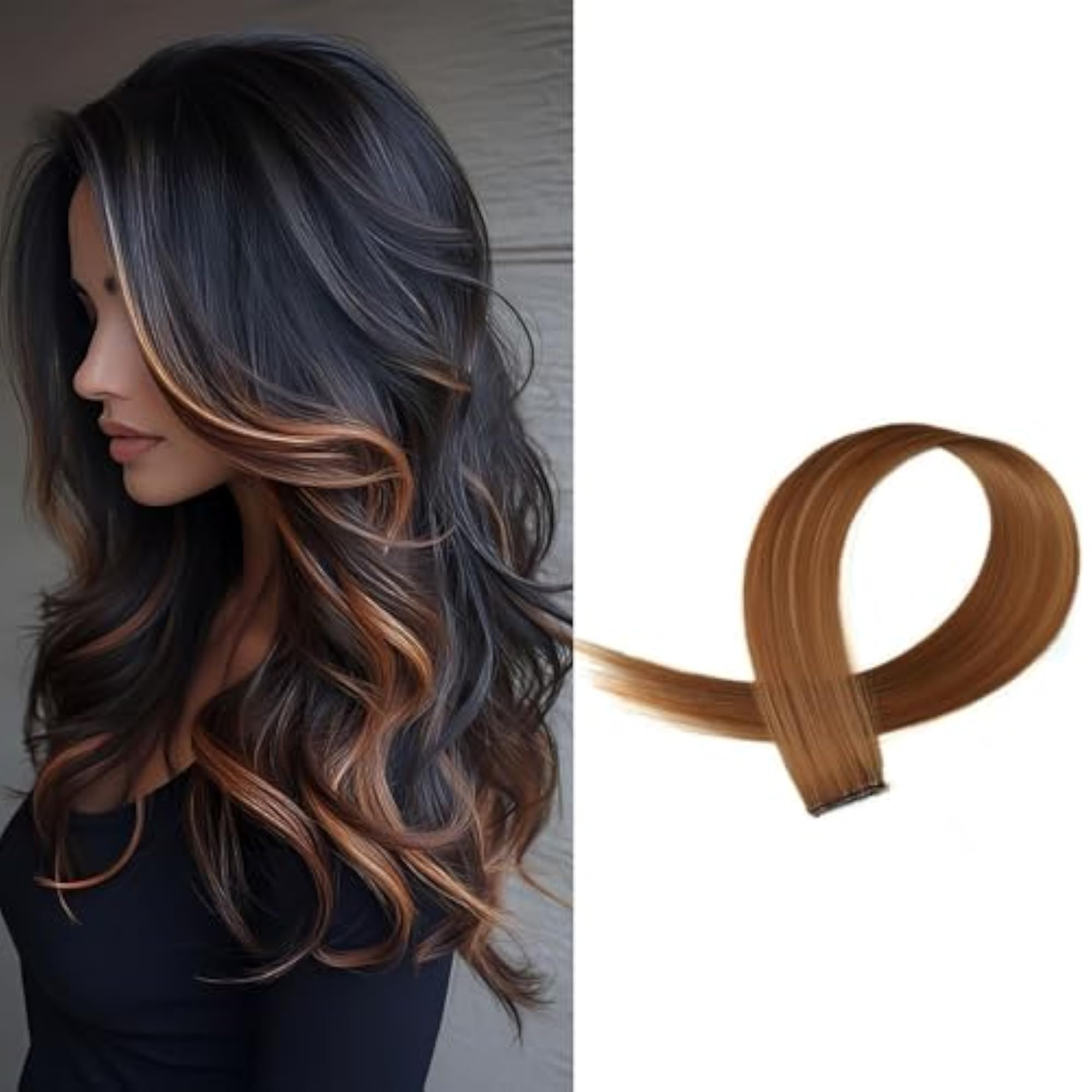 Single Clip Synthetic Hair Side Covers, 20 Inch, Pack of 2