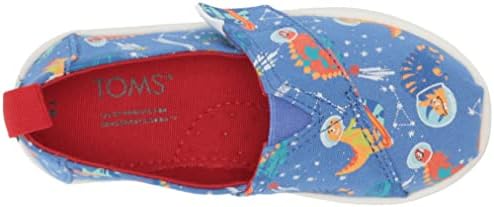 TOMS Girls Alpargata Loafer Flat, Ultramarine Blue Glow in The Dark Dinos in Space, 8 Little Kid | Image 4