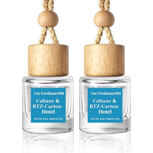 HoogaLife Car Air Freshener Hanging 2 Pack - Hotel Collection Diffuser Oil Inspired by Cabane & Rltz. CarIton Hotel - NO.1012 Fragrance Oil Car Fresheners for Women Made in USA (081)