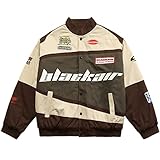 Aelfric Eden Men's Motorcycle Jacket Blackair Moto Varsity Baseball Jacket Women Vintage Coats