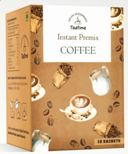 Aryan Teatime Instant Coffee | COFFEE | Coffee Premix | Ready to Drink Coffee | 10 Sachets (Pack of 1) | 140 gms (10 * 14gms) | Instant Coffee Premix | Coffee Sachets (B09WYJNKG8) Amazon Price History, Amazon Price Tracker