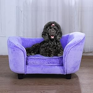   Getifun-Pet-Bed-Sofa-Velvet-Couch-with-removeable-washable-Cushion-for-Small-Dog-Cat-Purple