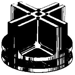 4-Way Plastic Connector Black/--- Lot of 100 each