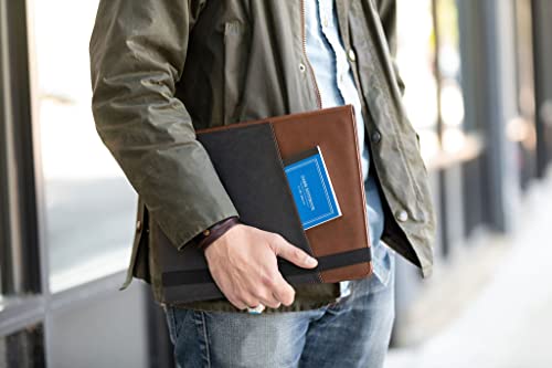 Forevermore Portfolio/Padfolio/Professional Interview Resume Folder/Document Organizer With Refillable Letter Size Writing Pad/Business Gift (Brown) #TOP2