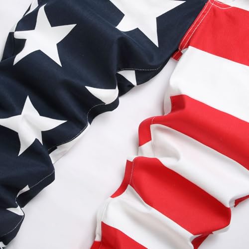 Men's American Flag Stars Stripe Print Jeans 5