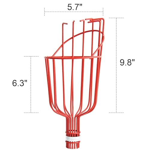 Image of Fieldstar 15 Feet Heavy-Duty Fruit Picker Tool | 10 Section Stainless Steel Pole with Strong Metal Basket | Easy Tree Fruit Harvesting Fruit Plucker Basket, Fruit Catcher