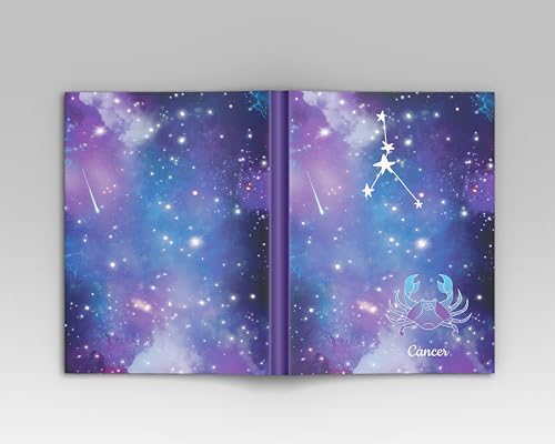 Image of AccuPrints A5 Premium Soft Bound Notebook Size 5.8 * 8.25 inches Diary for Girls and Women (144 Ruled Pages with planner, 80 GSM) (Cancer zodiac signs)