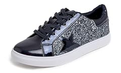 Night Blue Glitter Star Laceup 1405