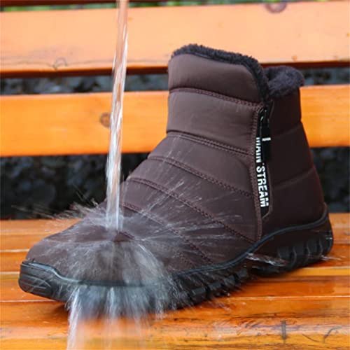 Men's and Women's Waterproof Warm Cotton Zipper Snow Ankle Boots4