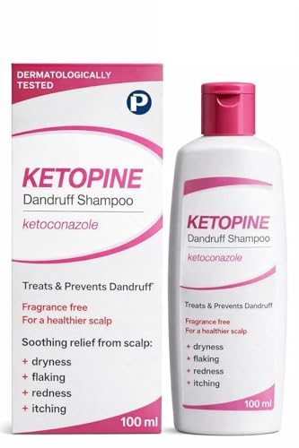 Ketoconazole 2% Medicated Shampoo Anti-Fungal Anti-Dandruff Shampoo for Itchy Flaky Scalp 100ml