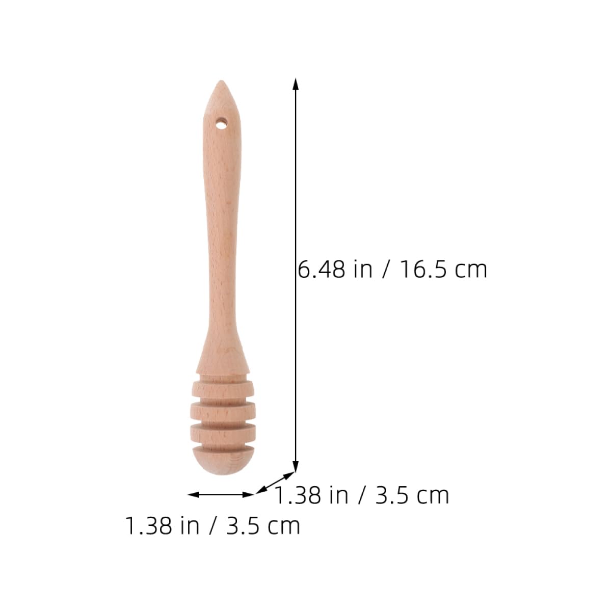 PRETYZOOM Elegant Wooden Honey Stir Pieces Honey Dier Sticks Honey Stir Bar for Syrup Jam