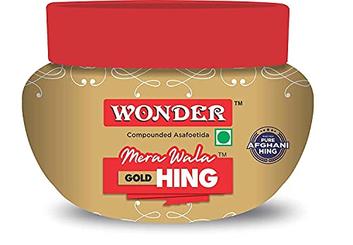 Image of Wonder Mera Wala Gold Compounded Hing - 50 Grams /Pure Asafoetida Powder /Pure Afghani Strong Hing / 100% Natural & Strong Aroma /No Preservatives