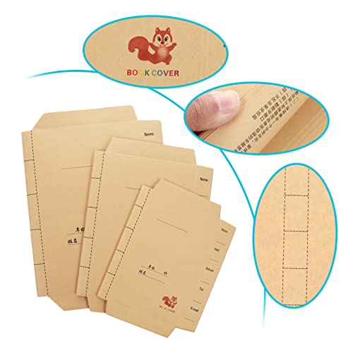 Hemoton 30 Unidades Capa De Livro De Papel Kraft Capa De Encadernação Caderno De Desenho Capa De Liv