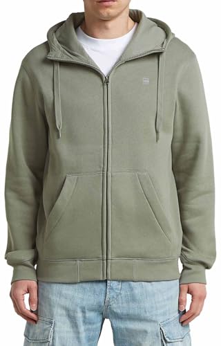 Sweat Premium Core G-Star homme zippé à capuche et gris confortable