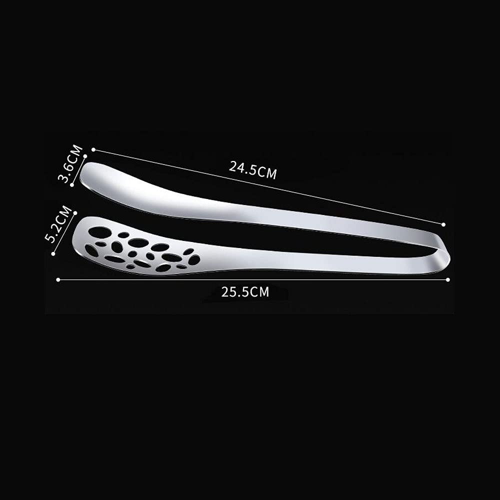 Pinzas de Cocina Pinzas para Alimentos de Acero Inoxidable, Agarre Antideslizante para latas, tamaño: 25.5cn * 5.2cm * 24.5cm * 3.6cm, 1 Pieza