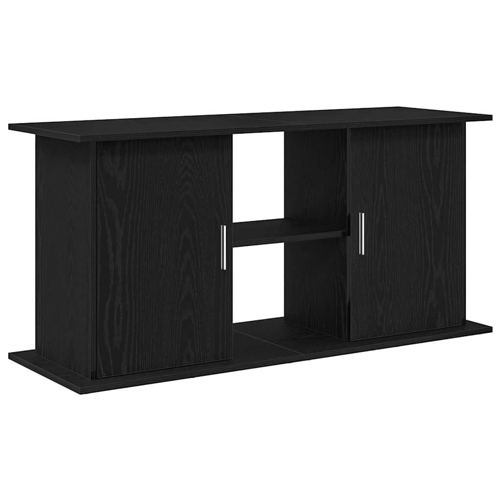 Tomostar Support pour Aquarium, Meuble pour Aquarium Meuble de Base Table d'aquarium chêne noir 121x41x58 cm bois d'ingénierie