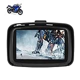 GPS para Moto Navegador, Waterproof IPX7, 5-Inch Sunlight Viewable Display, Wince6.0 System, Bluetooth, Soporte para Coche, CarPlay, Android Auto