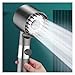 High Pressure Shower Head with 3 Modes - Adjustable Spray & Massage Brush for Bathing Experience(Black)