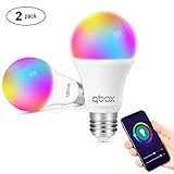 💡 Control remoto: la bombilla inteligente QBOX te permite encender y apagar remotamente las luces de tu hogar inteligente, oficina o jardín y ajustar su brillo, configurar diferentes temporizadores y mucho más a través de la aplicación con control por voz y conexión Wifi. Si estás de vacaciones o lejos de casa, haz que parezca que hay alguien en casa