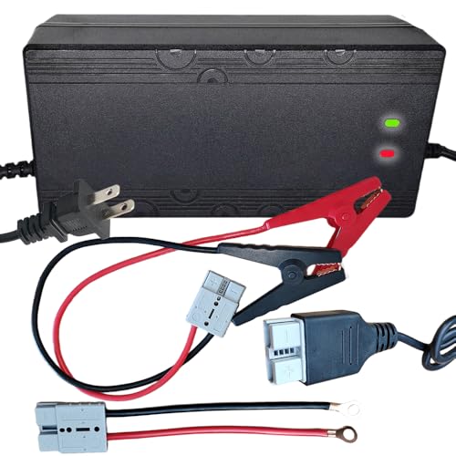 Chargeur LiFePO4 24V 10A avec connecteurs Anderson et M8 pour batterie lithium