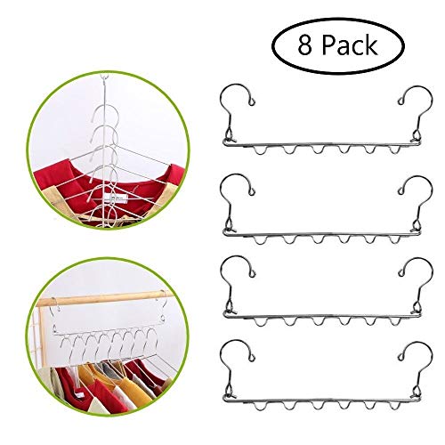 Skroad 8 Pack Perchas mágicas Armario Ahorro de Espacio Armario Perchas de Ropa Oragnizer Perchas Pesadas de Acero Inoxidable, Percha mágica (Lista de 2020)