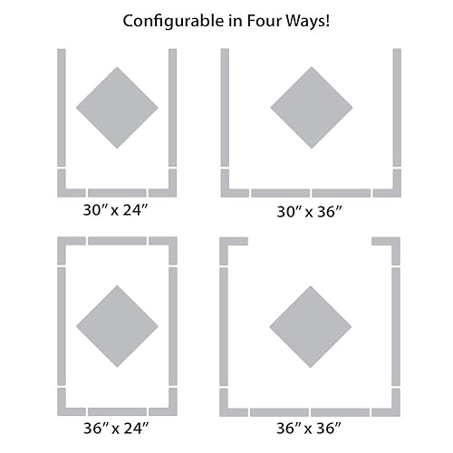 Miniatura 5 de NMC WFK05 Kit de marcado de suelo para caminar configurable incluye 12 x 12 en el centro de piso y tiras de marcado con ángulos de esquina