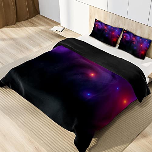 Duvet Covers Set King Bats And Owls Eye On Dark Fog - Soft And Breathable Microfiber Comforter Bedding Set With Zipper Closure For Kids Women Men, 1 Duvet Cover 2 Pillowcase #TOP1