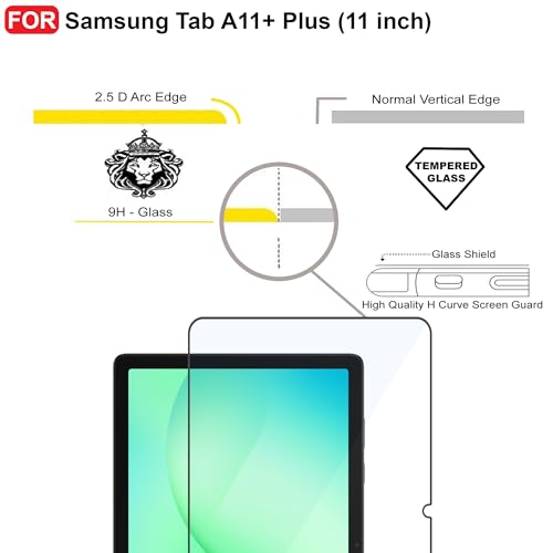 Image of CEDO Samsung Tab A11+ Plus (11 inch) Tempered Glass | Screen Protector Clear Tempered Glass for Samsung Galaxy Tab A11+ Plus (11 inch)