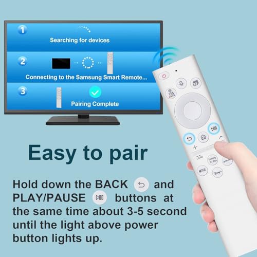 Image of for Samsung-Smart-TV-Remote, Compatible with Samsung Frame Crystal QLED OLED UHD 4K 8K Smart TVs, Replacement for BN59-01391A Without Rechargeable Solar Cell