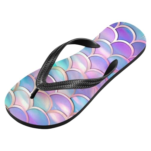 Women Beach Summer Casual Flip Flop Mermaid ScaleQuick Dry Sandals Slipper for Men 214B2722