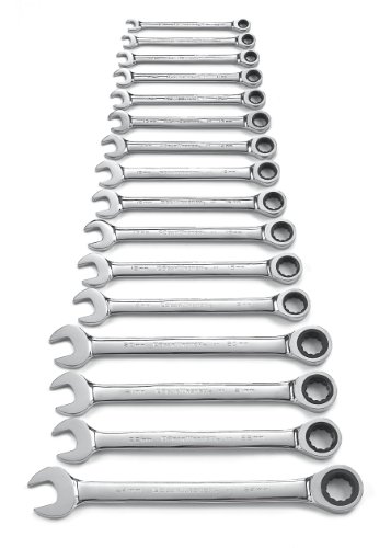 GEARWRENCH 12 Pt. Ratcheting Combination Wrench Set, 16 Pc. Metric - 9416