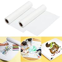 2PCS White Drawing Paper Roll Kids Sketching Painting Roll Paper Blank Art Easel Paper for Kids or Adult Drawing Friezes Sketching (38cm*10m)