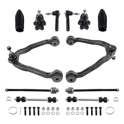 maXpeedingrods 12Pc Front Upper Control Arm w/Ball Joint for Chevy Silverado 1500 GMC Sierra 1500 1999-2006 RWD, K80942 Suspension Kit Upper Control Arm Lower Ball Joint Sway Bar Link Tie Rod End