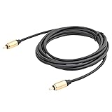 OLLGEN Upgraded Audio Video Cable,RCA Coaxial Cable with Male to Male 24K Gold Plated Plug,Video/Audio AV Extension Shielded Cord for Subwoofer Rear View Parking Camera (3m/10ft)