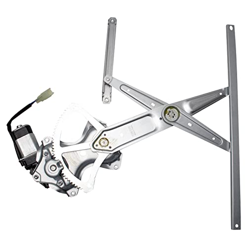 Image of TRQ Driver Side Power Window Motor and Regulator Assembly Without One Touch Control Compatible with 2014-19 Toyota Highlander 16-20 Tacoma
