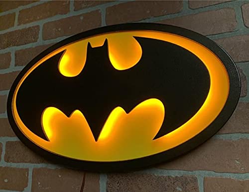 Image of AD INFINITUM LED Wall Lamp, Comic Lover, Bat Cave, Night Lamp, for Gift, Kids Room, Gaming Setup, Gaming Room, Man Cave (Bat Man Classic)