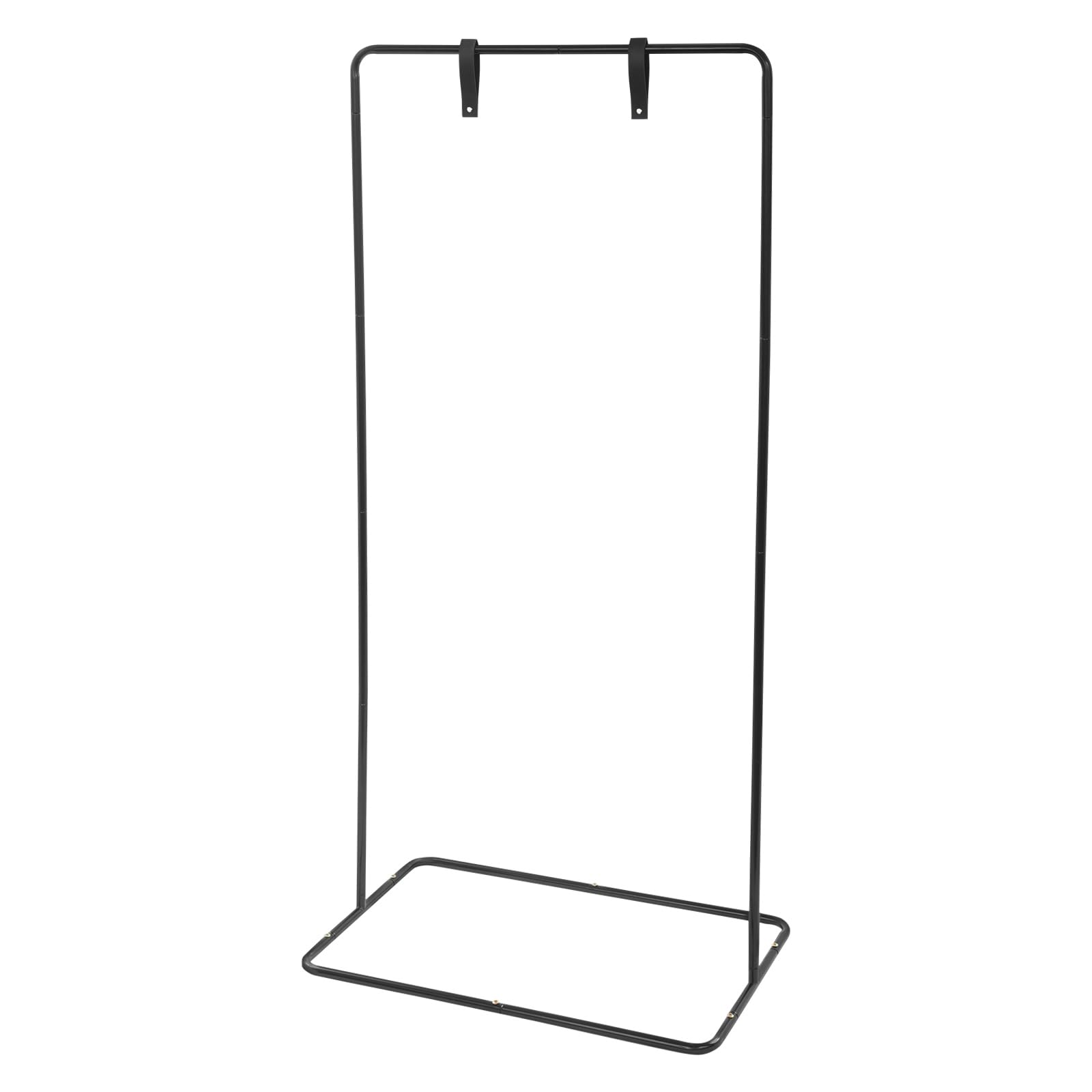schwarzer Ständer für Hochzeitsschilder 80 × 50 × 175 cm verstellbar Willkommensschild unsere Hochzeit verstellbarer Ständer mit 2 schwarzen und 2 weißen Schnallen Hochzeitsfeiern
