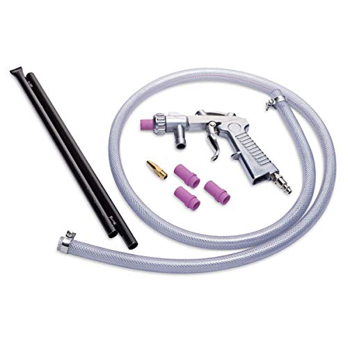 Eastwood Sand Blasting Gun Assembly Ceramic Nozzles For Marble Engraving With 15 in. Suction Hose Pick Up Tube & Clamps Blast Out Of A Bucket Kit